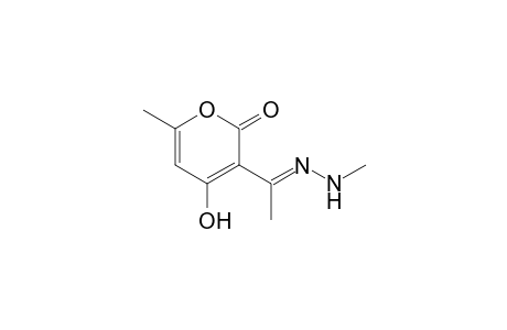 2H-Pyran-2-one, 4-hydroxy-6-methyl-3-[1-(methylhydrazono)ethyl]-