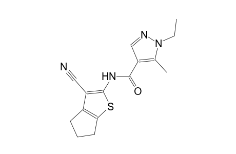 N-(3-cyano-5,6-dihydro-4H-cyclopenta[b]thien-2-yl)-1-ethyl-5-methyl-1H-pyrazole-4-carboxamide