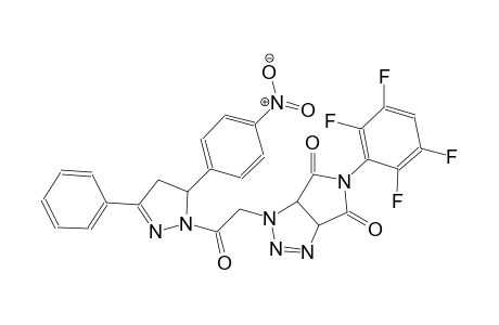1-{2-[5-(4-nitrophenyl)-3-phenyl-4,5-dihydro-1H-pyrazol-1-yl]-2-oxoethyl}-5-(2,3,5,6-tetrafluorophenyl)-3a,6a-dihydropyrrolo[3,4-d][1,2,3]triazole-4,6(1H,5H)-dione