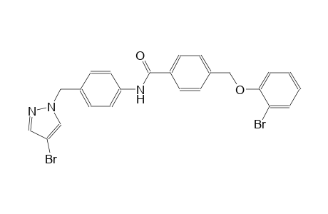 4-[(2-bromophenoxy)methyl]-N-{4-[(4-bromo-1H-pyrazol-1-yl)methyl]phenyl}benzamide