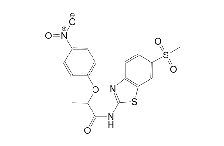 N-[6-(methylsulfonyl)-1,3-benzothiazol-2-yl]-2-(4-nitrophenoxy)propanamide