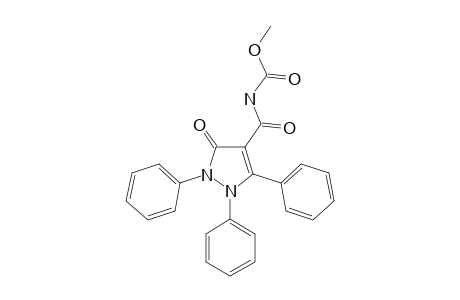 (3-OXO-1,2,5-TRIPHENYL-2,3-DIHYDRO-1H-PYRAZOLE-4-CARBONYL)-CARBAMIC-ACID-METHYLESTER