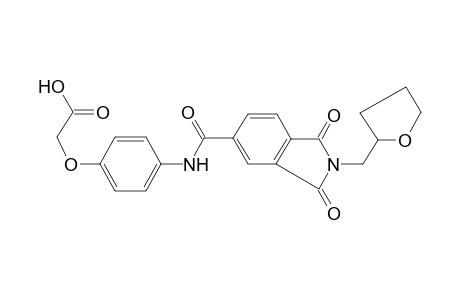 2-[4-[[1,3-bis(oxidanylidene)-2-(oxolan-2-ylmethyl)isoindol-5-yl]carbonylamino]phenoxy]ethanoic acid