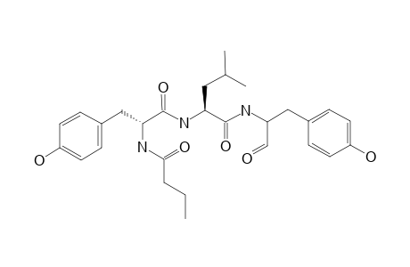 TYROPEPTIN-B;N-BUTYRYL-L-TYROSYL-L-LEUCYL-DL-TYROSINAL