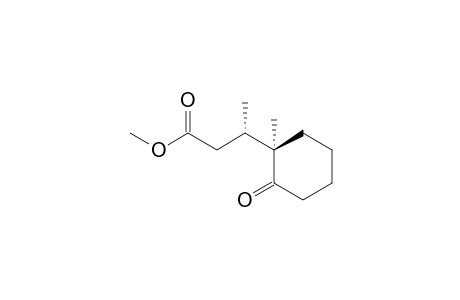 Methyl (.beta.S,1R)-.beta.,1-Dimethyl-2-oxocyclohexanepropanoate