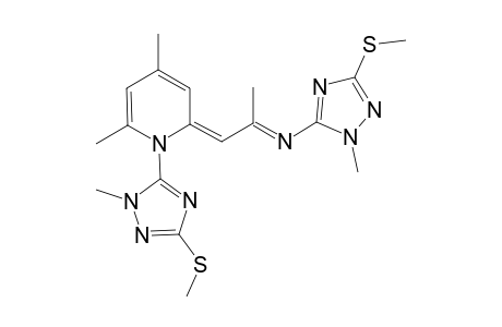 2,4-Dimethyl-1-(2-methyl-5-methylthio-1,2,4-triazol-3-yl)-6-[2-(2-methyl-5-methylthio-1,2,4-triazol-3-yl)aminopropenyl]pyridin