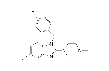5-Chloranyl-1-[(4-fluorophenyl)methyl]-2-(4-methylpiperazin-1-yl)benzimidazole