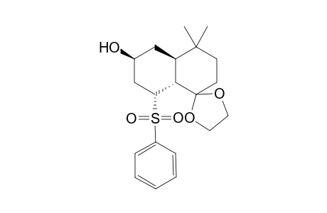 (+-)-8t-benzenesulfonyl-6c-hydroxy-4,4-dimethyl-(4ar,8at)-octahydro-naphthalen-1-one ethane-1,2-diyl acetal
