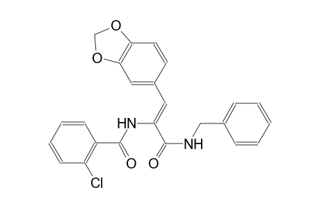 N-{(Z)-2-(1,3-benzodioxol-5-yl)-1-[(benzylamino)carbonyl]ethenyl}-2-chlorobenzamide