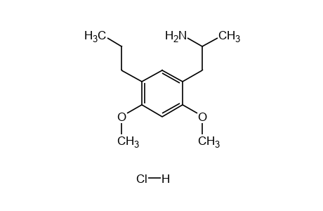 2,4-dimethoxy-alpha-methyl-5-propylphenethylamine, hydrochloride