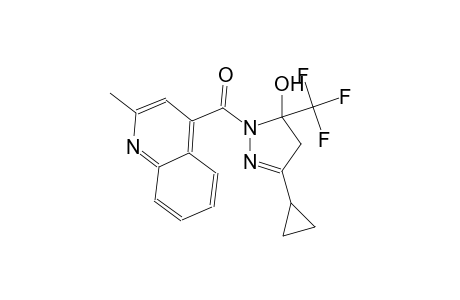 3-cyclopropyl-1-[(2-methyl-4-quinolinyl)carbonyl]-5-(trifluoromethyl)-4,5-dihydro-1H-pyrazol-5-ol