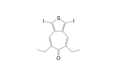 5,7-Diethyl-1,3-diiodo-6H-cyclohepta[c]thiophen-6-one