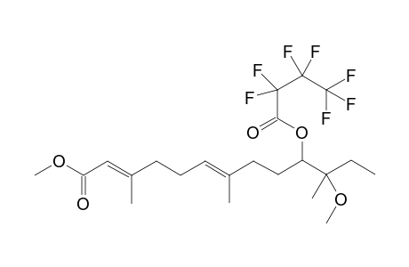 Methyl 10-(heptafluorobutyryloxy)-11-methoxy-3,7,11-trimethyl-2,6-tridecadienoate stereoisomer I