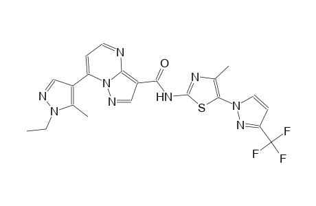 7-(1-ethyl-5-methyl-1H-pyrazol-4-yl)-N-{4-methyl-5-[3-(trifluoromethyl)-1H-pyrazol-1-yl]-1,3-thiazol-2-yl}pyrazolo[1,5-a]pyrimidine-3-carboxamide