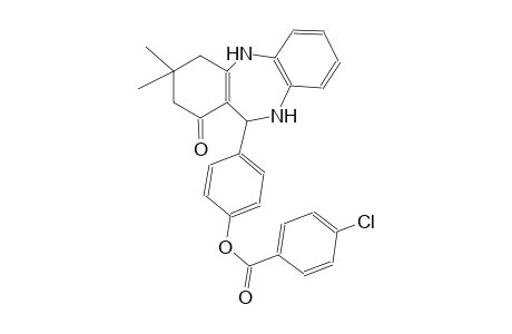 4-(3,3-dimethyl-1-oxo-2,3,4,5,10,11-hexahydro-1H-dibenzo[b,e][1,4]diazepin-11-yl)phenyl 4-chlorobenzoate