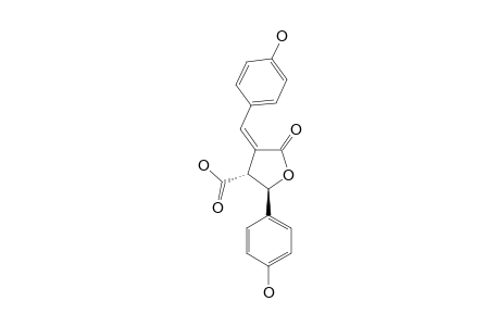 (2R*,3R*)-2-(4-HYDROXYPHENYL)-4-[(E)-1-(4-HYDROXYPHENYL)-METHYLIDENE]-5-OXOTETRAHYDRO-3-FURANCARBOXYLIC_ACID