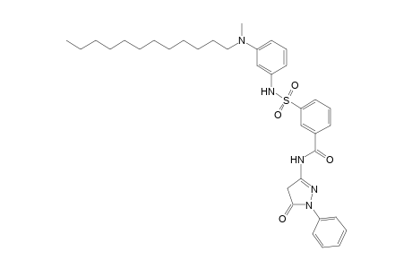 Benzamide, N-(4,5-dihydro-5-oxo-1-phenyl-1H-pyrazol-3-yl)-3-[[[3-(dodecylmethylamino)phenyl]amino]sulfonyl]-
