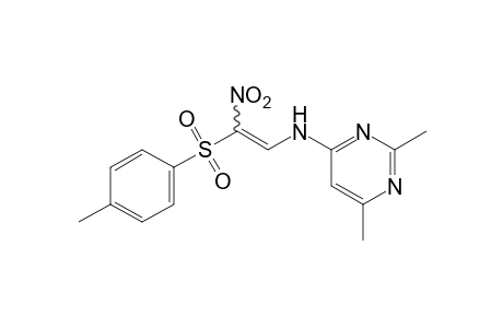 2,4-dimethyl-6-{[2-nitro-2-(p-tolylsulfonyl)vinyl]amino}pyrimidine