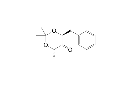 (4S,6S)-2,2,4-trimethyl-6-(phenylmethyl)-1,3-dioxan-5-one