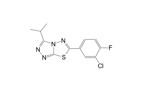 [1,2,4]triazolo[3,4-b][1,3,4]thiadiazole, 6-(3-chloro-4-fluorophenyl)-3-(1-methylethyl)-