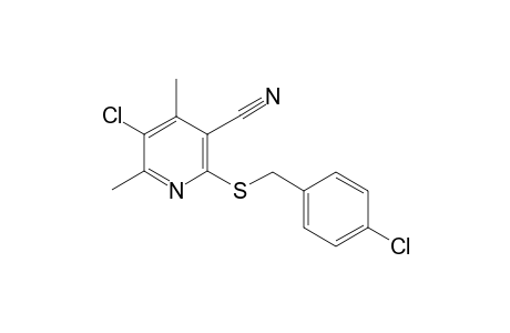 5-Chloranyl-2-[(4-chlorophenyl)methylsulfanyl]-4,6-dimethyl-pyridine-3-carbonitrile