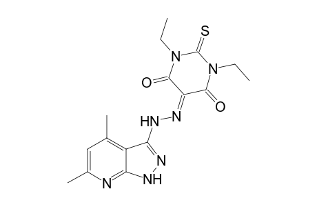 1,3-Diethyl-5-[(4',6'-dimethyl-1H-pyrazolo[3,4-b]pyridin-3'-yl)hydrazono]-2-thioxopyrimidine-4,6-(1H,3H,5H)-dione