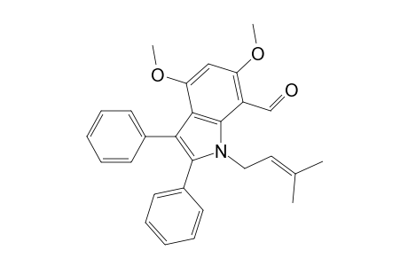 4,6-DIMETHOXY-1-(3'-METHYLBUT-2'-ENYL)-2,3-DIPHENYLINDOLE-7-CARBYLDEHYDE