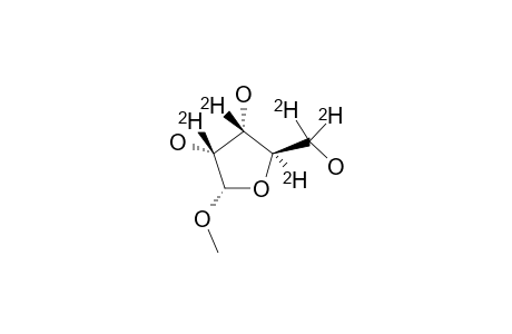 METHYL-ALPHA-D-RIBOFURANOSIDE-2,3,4,5,5'-[(2)-H-(5)];ALPHA-ANOMER