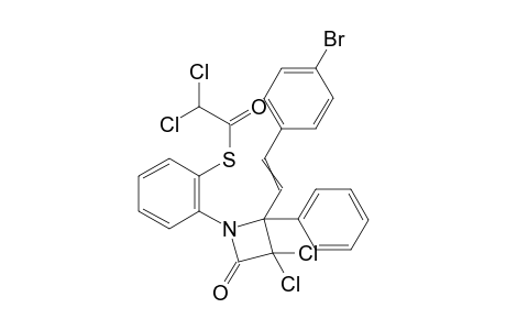 S-2-(2-(4-bromostyryl)-3,3-dichloro-4-oxo-2-phenylazetidin-1-yl)phenyl 2,2-dichloroethanethioate