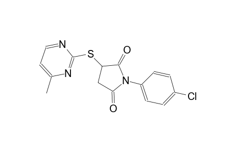 1-(4-chlorophenyl)-3-[(4-methyl-2-pyrimidinyl)sulfanyl]-2,5-pyrrolidinedione