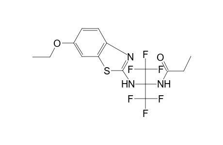 N-[1-[(6-Ethoxy-1,3-benzothiazol-2-yl)amino]-2,2,2-trifluoro-1-(trifluoromethyl)ethyl]propanamide