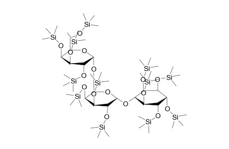(((1R,2R,3R,4R,5S,6S)-6-(((2R,3R,4S,5S,6R)-3,4,5-tris((trimethylsilyl)oxy)-6-((((2S,3R,4S,5S,6R)-3,4,5-tris((trimethylsilyl)oxy)-6-(((trimethylsilyl)oxy)methyl)tetrahydro-2H-pyran-2-yl)oxy)methyl)tetrahydro-2H-pyran-2-yl)oxy)cyclohexane-1,2,3,4,5-pentayl)pentakis(oxy))pentakis(trimethylsilane)