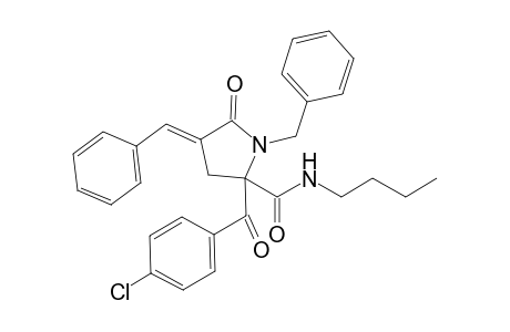 (E)-1-Benzyl-4-benzylidene-N-butyl-2-(4-chlorobenzoyl)-5-oxopyrrolidine-2-carboxamide