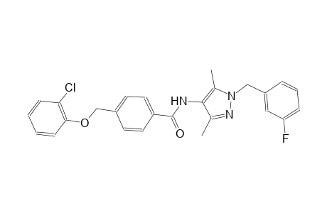 4-[(2-chlorophenoxy)methyl]-N-[1-(3-fluorobenzyl)-3,5-dimethyl-1H-pyrazol-4-yl]benzamide