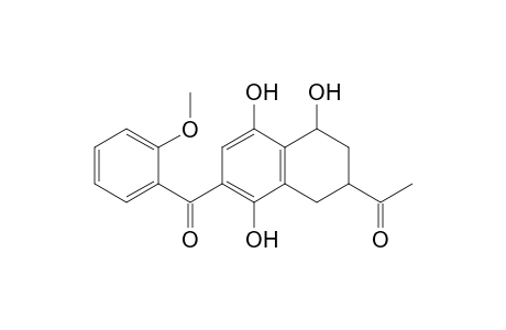 3-Acetyl-6-(o-methoxybenzoyl)-1,5,8-trihydroxytetralin