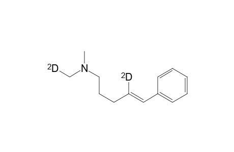 1-(N-methyl-N-(deuteriomethyl)amino)-5-phenyl-4-deuterio-4-pentene