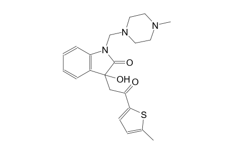 2H-indol-2-one, 1,3-dihydro-3-hydroxy-1-[(4-methyl-1-piperazinyl)methyl]-3-[2-(5-methyl-2-thienyl)-2-oxoethyl]-