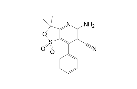 5-Amino-3,3-dimethyl-7-phenyl-3H-[1,2]oxathiolo[4,3-b]pyridine-6-carbonitrile 1,1-dioxide