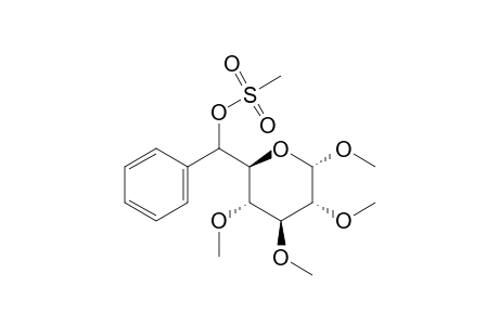 Methyl 2,3,4-tri-O-methyl-6-C-phenyl-6-O-(methylsulfonyl)-.alpha.-D-glucopyranoside