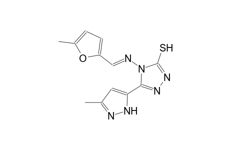 4-{[(E)-(5-methyl-2-furyl)methylidene]amino}-5-(3-methyl-1H-pyrazol-5-yl)-4H-1,2,4-triazol-3-yl hydrosulfide