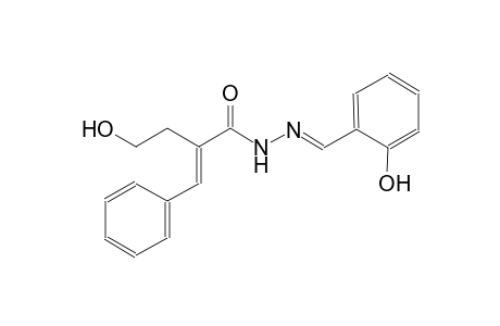 (2E)-2-(2-hydroxyethyl)-N'-[(E)-(2-hydroxyphenyl)methylidene]-3-phenyl-2-propenohydrazide