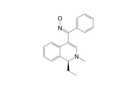 (NE)-N-[[(1S)-1-ethyl-2-methyl-1H-isoquinolin-4-yl]-phenylmethylidene]hydroxylamine