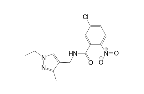 5-chloro-N-[(1-ethyl-3-methyl-1H-pyrazol-4-yl)methyl]-2-nitrobenzamide