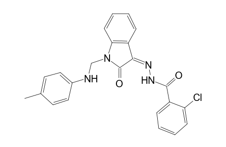 2-Chloro-benzoic acid [2-oxo-1-(p-tolylamino-methyl)-1,2-dihydro-indol-3-ylidene]-hydrazide