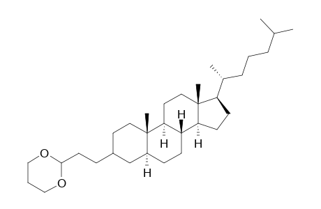 3-[(2-Dioxan-2-yl)ethyl]-5.alpha.-cholestane