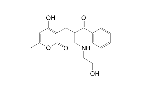 3-[2-Benzoyl-3-(2-hydroxyethylamino)propyl]-4-hydroxy-6-methylpyran-2-one