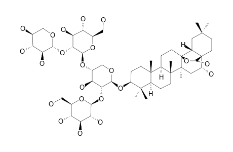 #8;3-BETA-O-{ALPHA-L-RHAMNOPYRANOSYL-(1->2)-O-BETA-D-GLUCOPYRANOSYL-(1->4)-{O-BETA-D-GLUCOPYRANOSYL-(1->2)-ALPHA-L-ARABINIPYRANOSYL}-16-ALPHA,28-DIHYDROXY-13-B