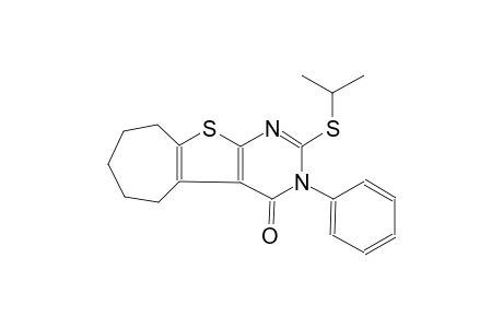 4H-cyclohepta[4,5]thieno[2,3-d]pyrimidin-4-one, 3,5,6,7,8,9-hexahydro-2-[(1-methylethyl)thio]-3-phenyl-