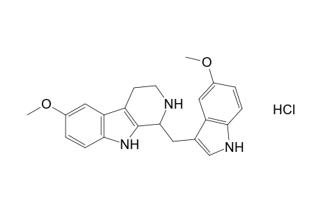 6-methoxy-1-[(5-methoxyindol-3-yl)methyl]-1,3,4,9-tetrahydro-2H-pyrido[3,4-b]indole, monohydrochloride