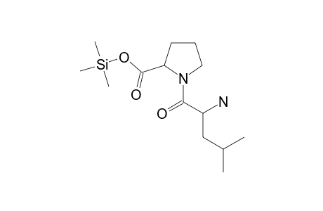 1-(2-Amino-4-methylpentanoyl)proline, tms